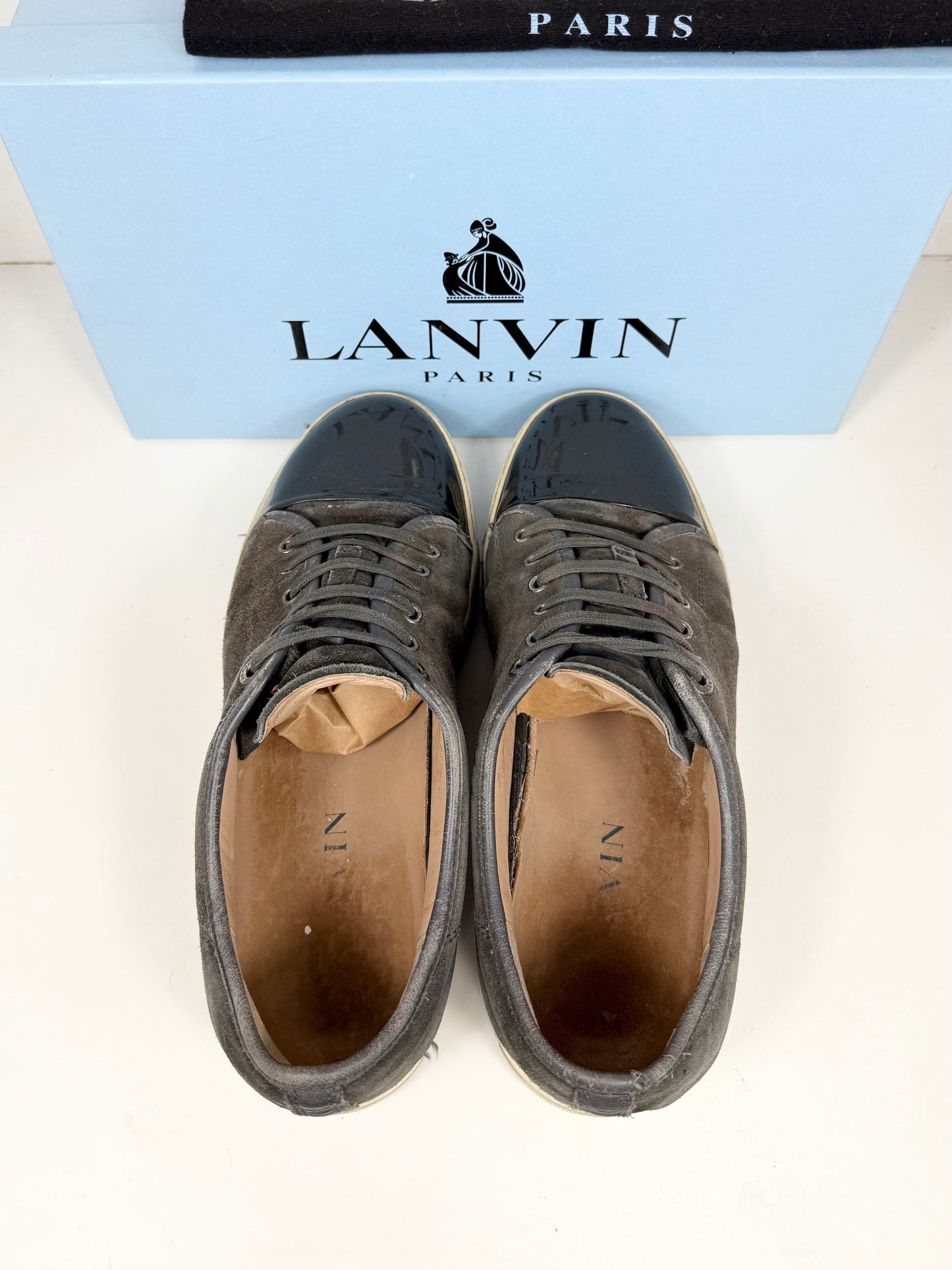 Lanvin Patent Cap Toe Sneaker