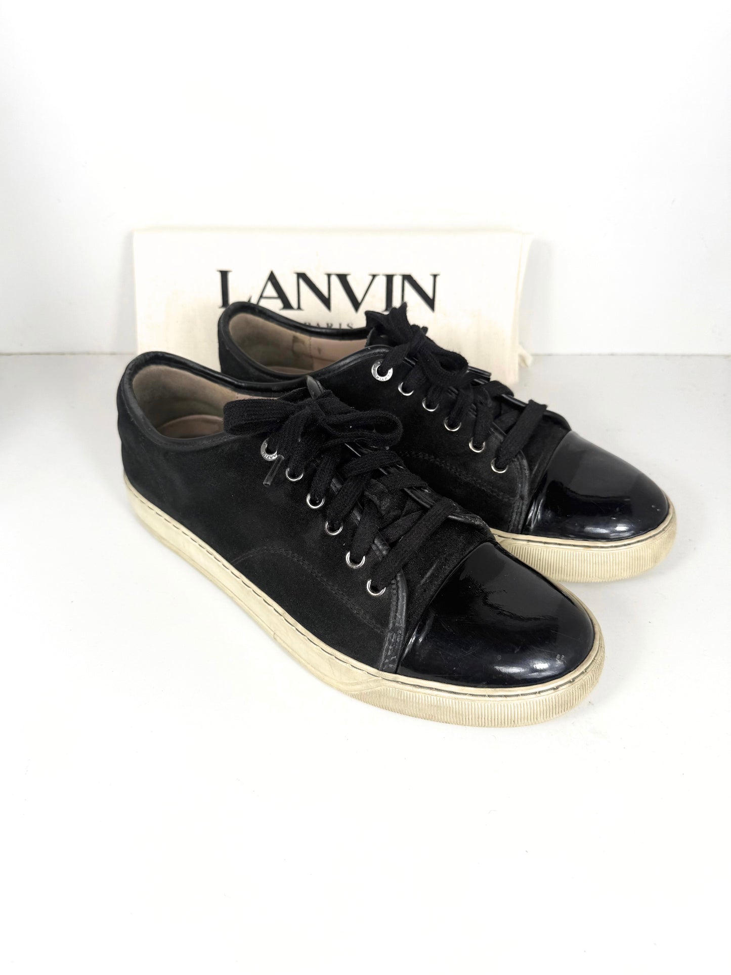 Lanvin Patent Cap Toe Sneaker