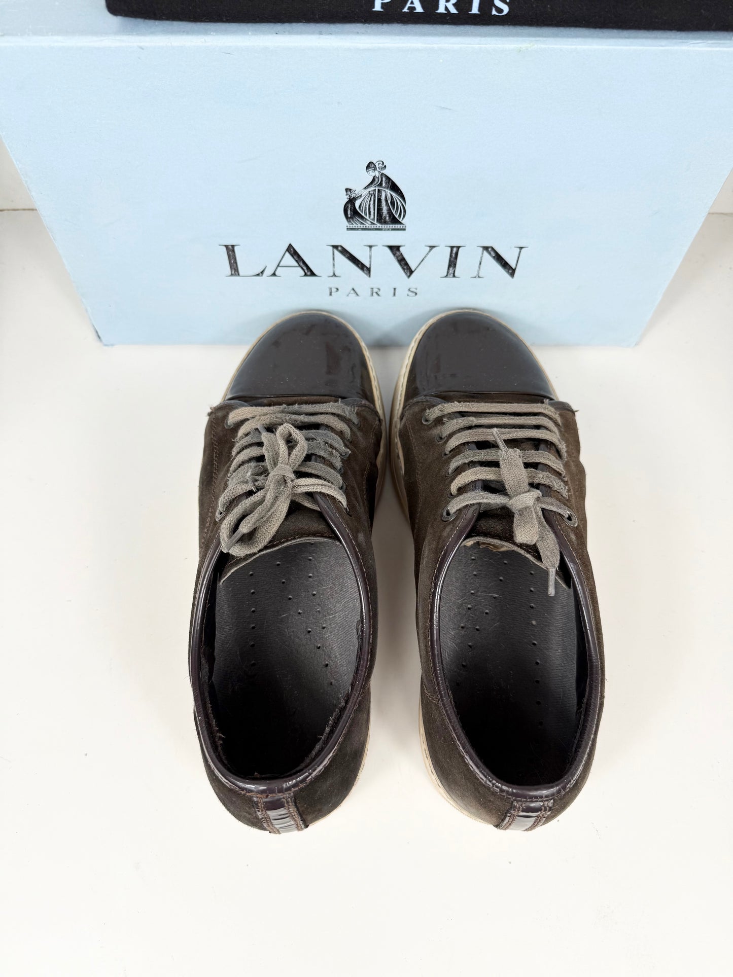 Lanvin Patent Cap Toe Sneaker