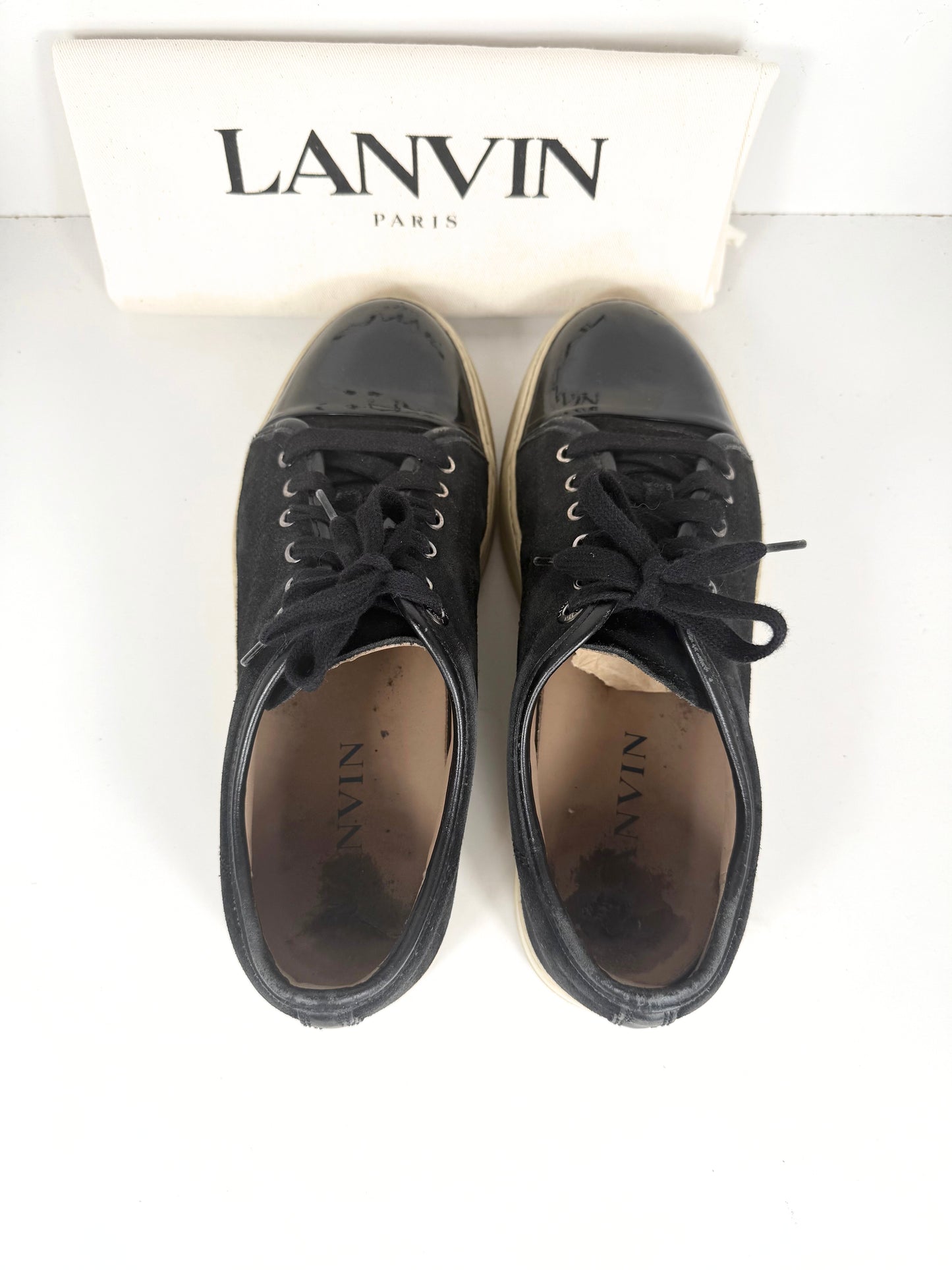 Lanvin Patent Cap Toe Sneaker