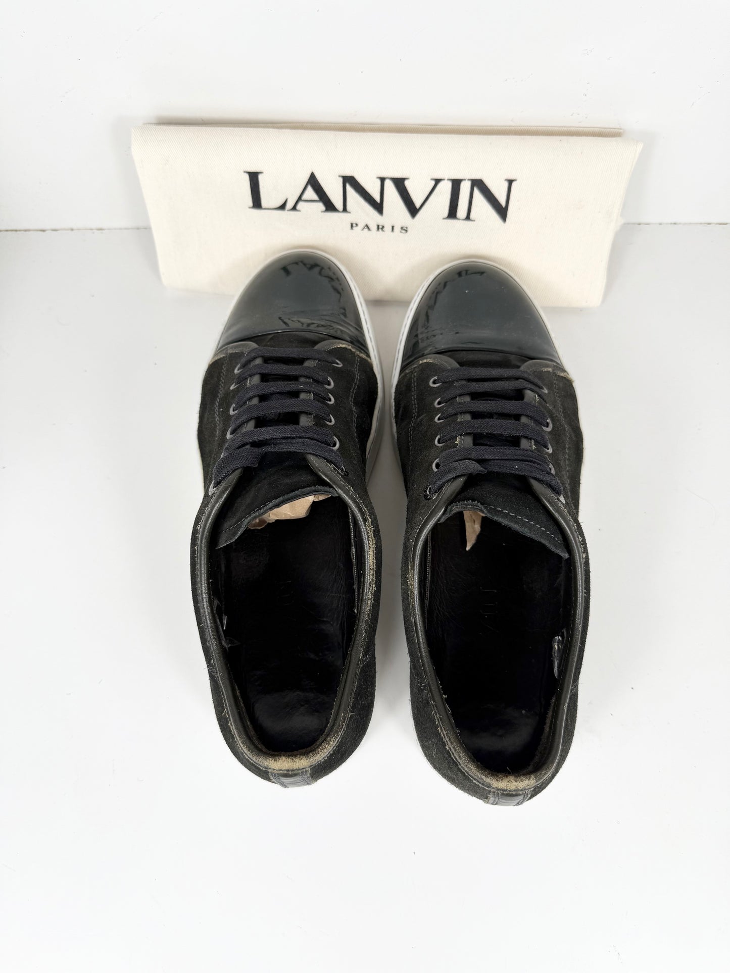 Lanvin Patent Cap Toe Sneaker