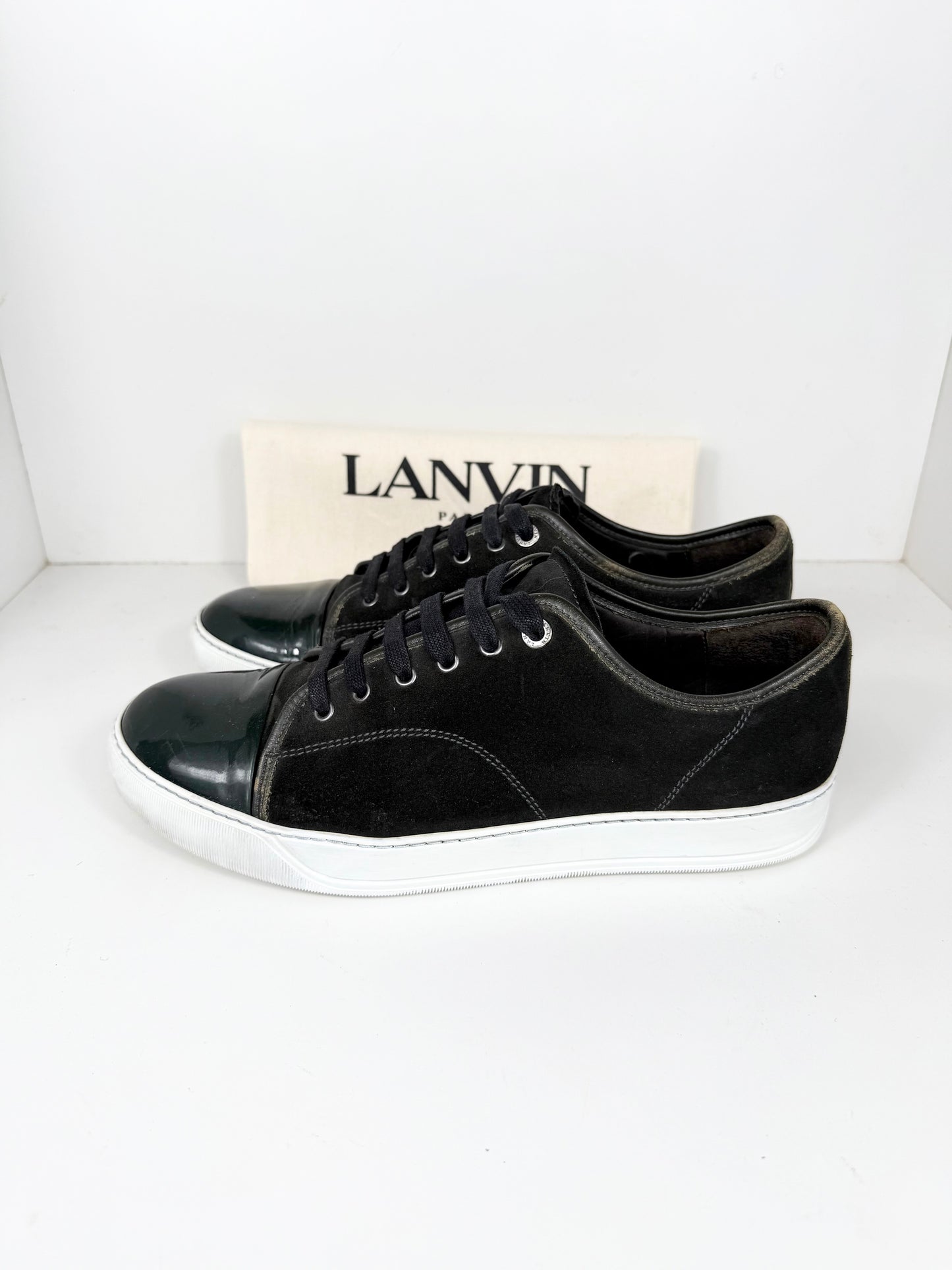 Lanvin Patent Cap Toe Sneaker