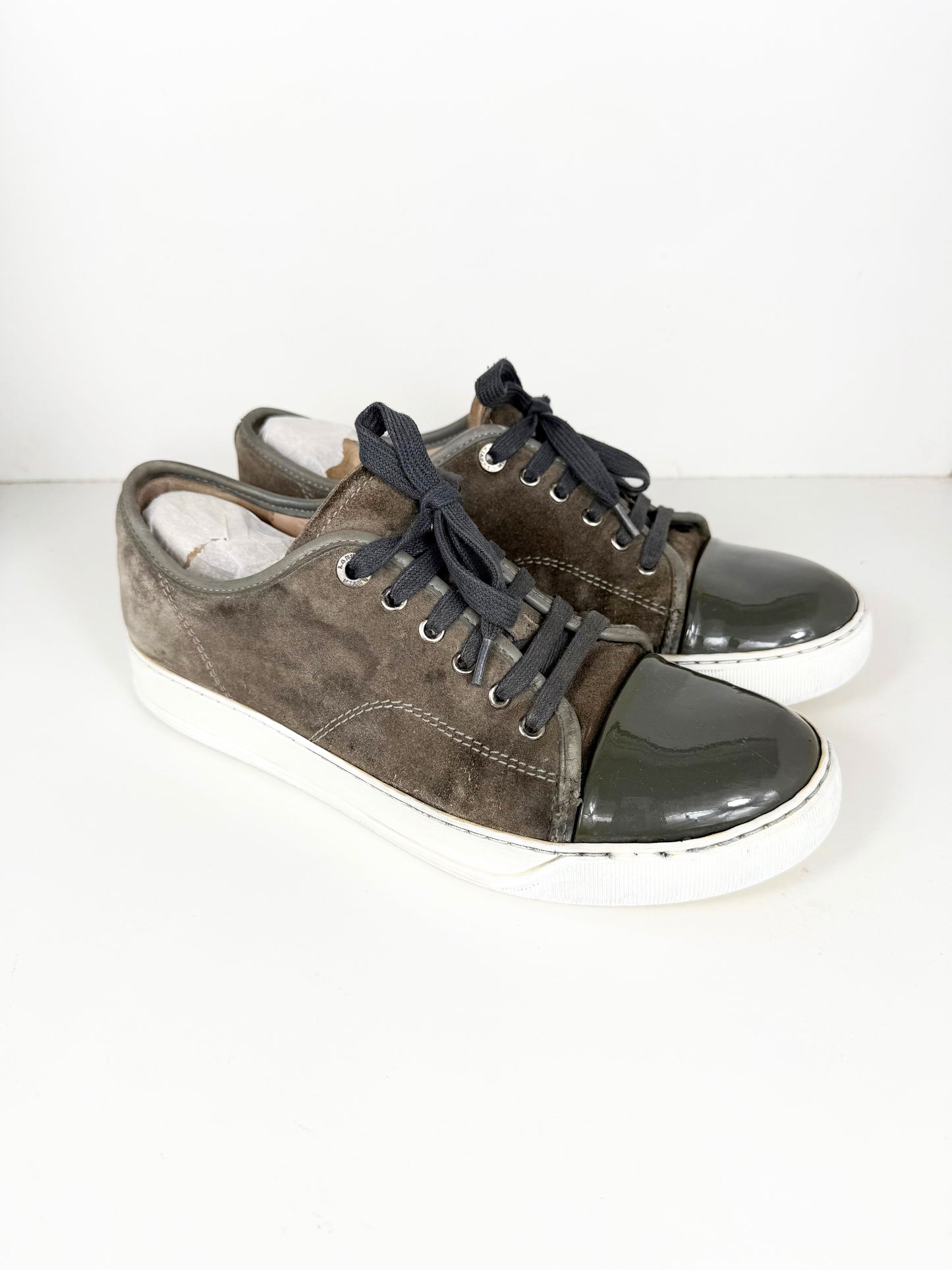 Lanvin Patent Cap Toe Sneaker