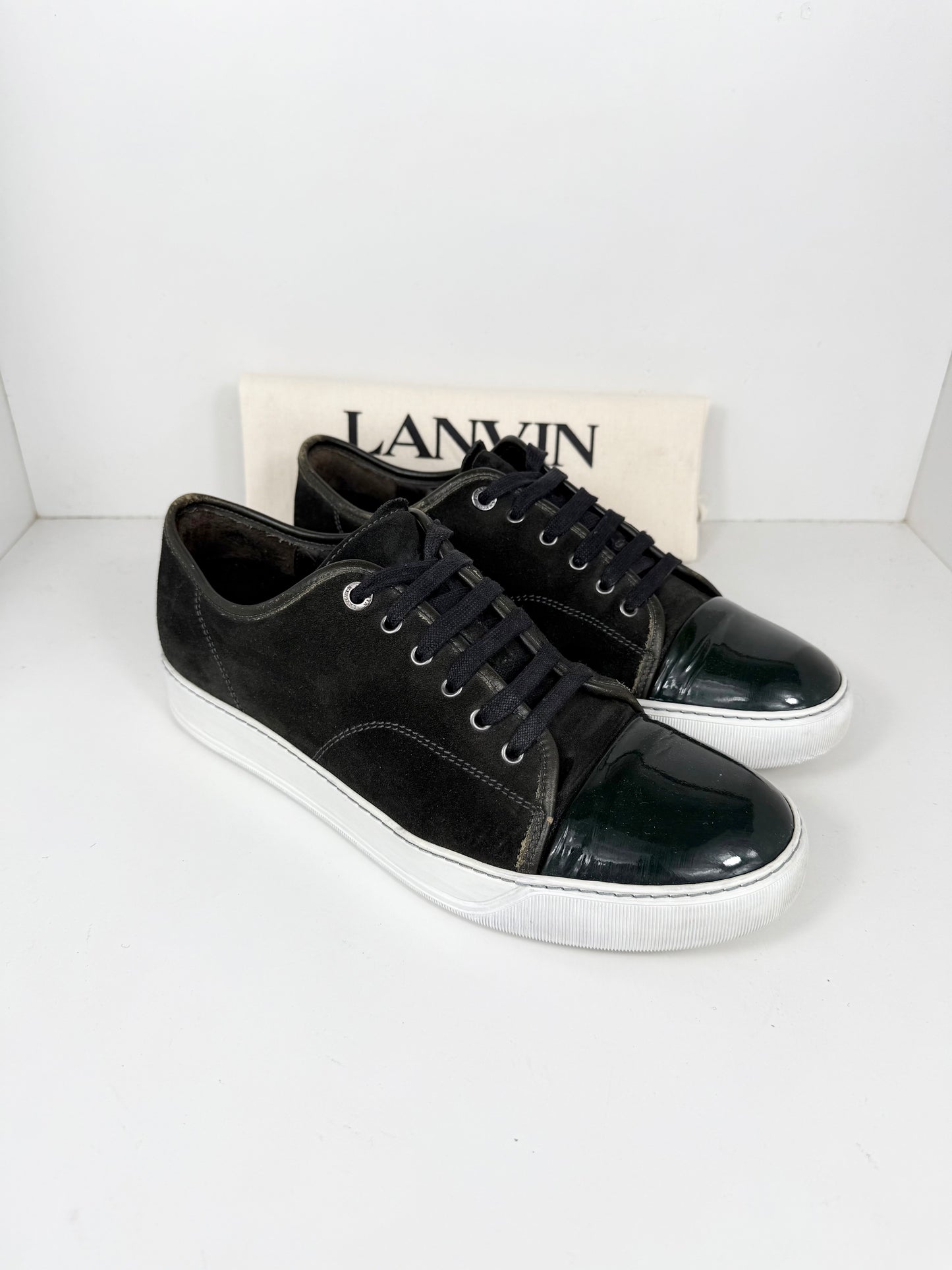 Lanvin Patent Cap Toe Sneaker