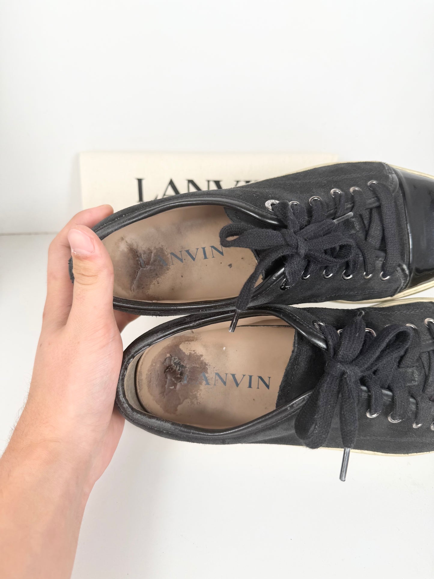 Lanvin Patent Cap Toe Sneaker