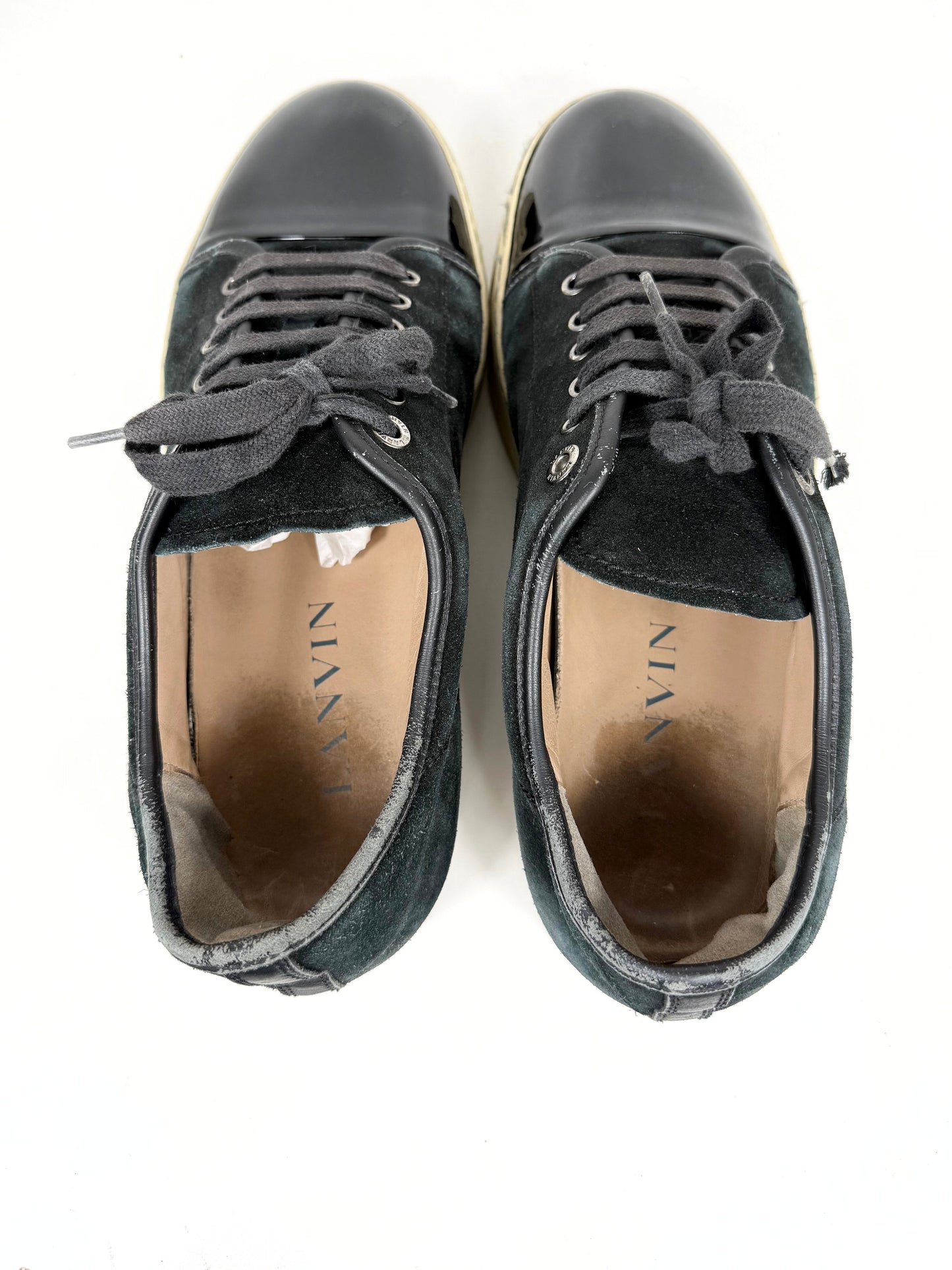 Lanvin Patent Cap Toe Sneaker