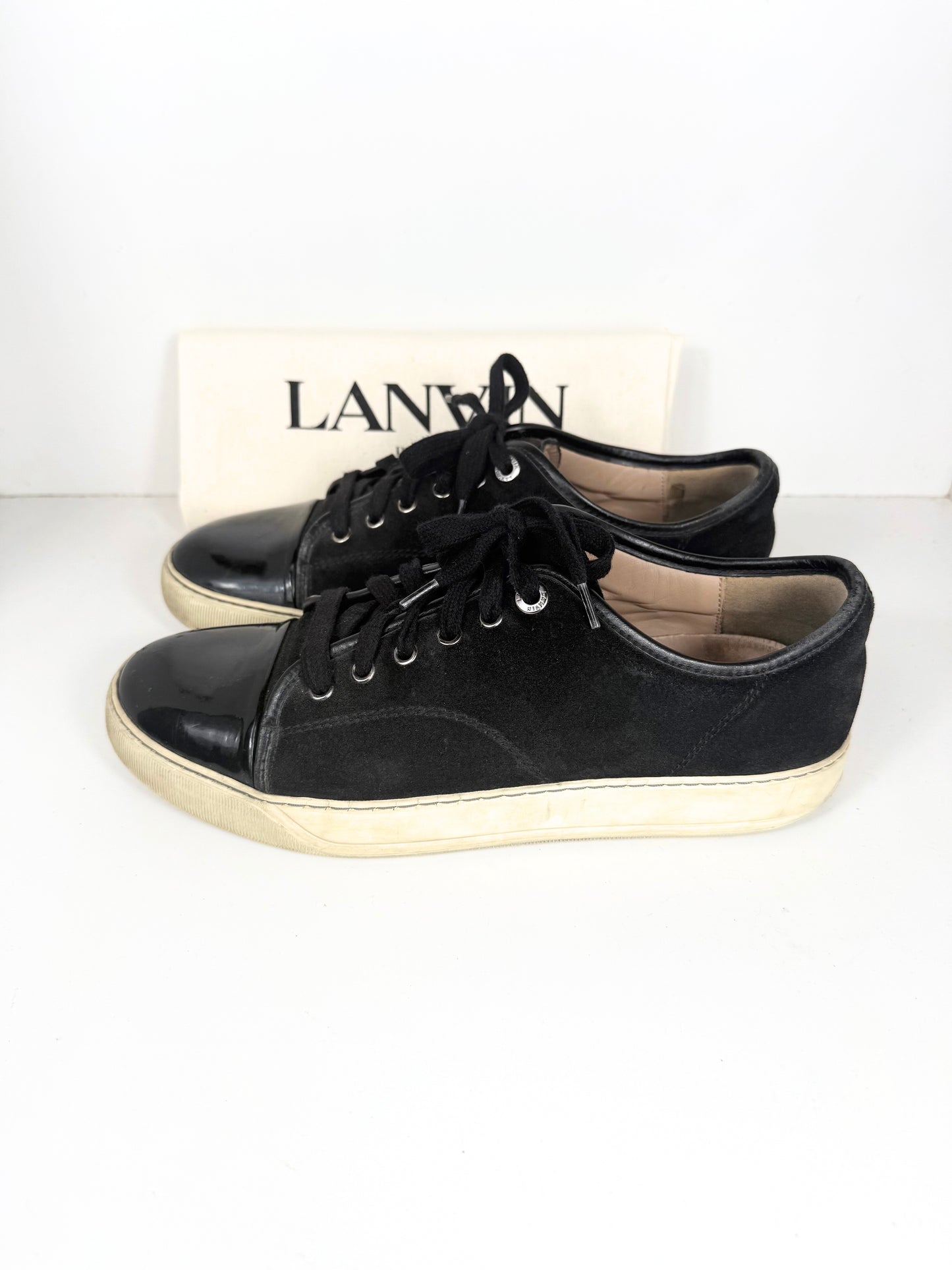 Lanvin Patent Cap Toe Sneaker