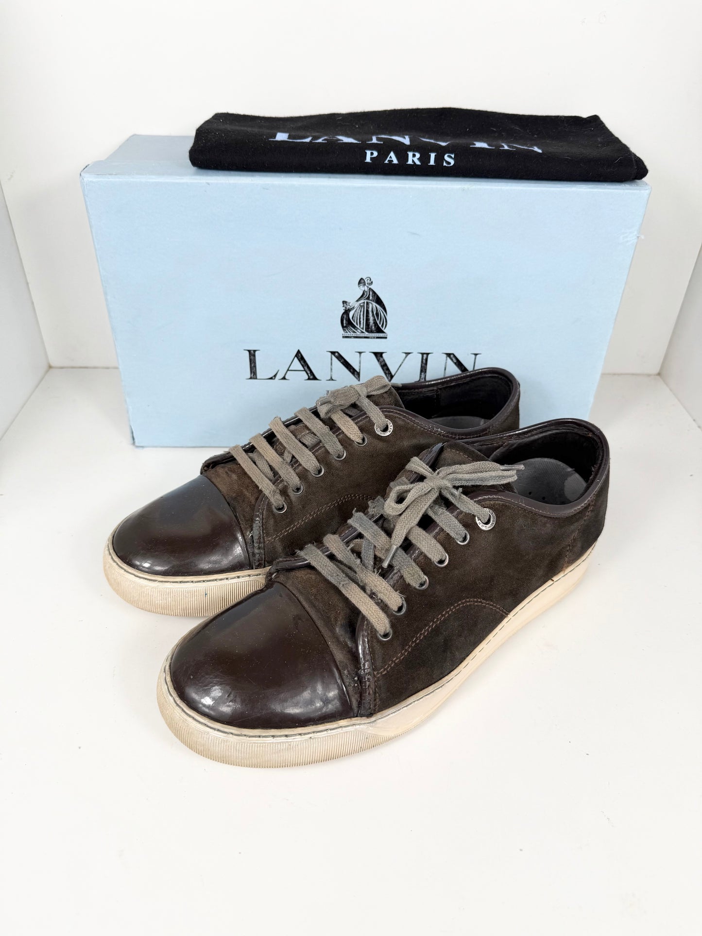 Lanvin Patent Cap Toe Sneaker
