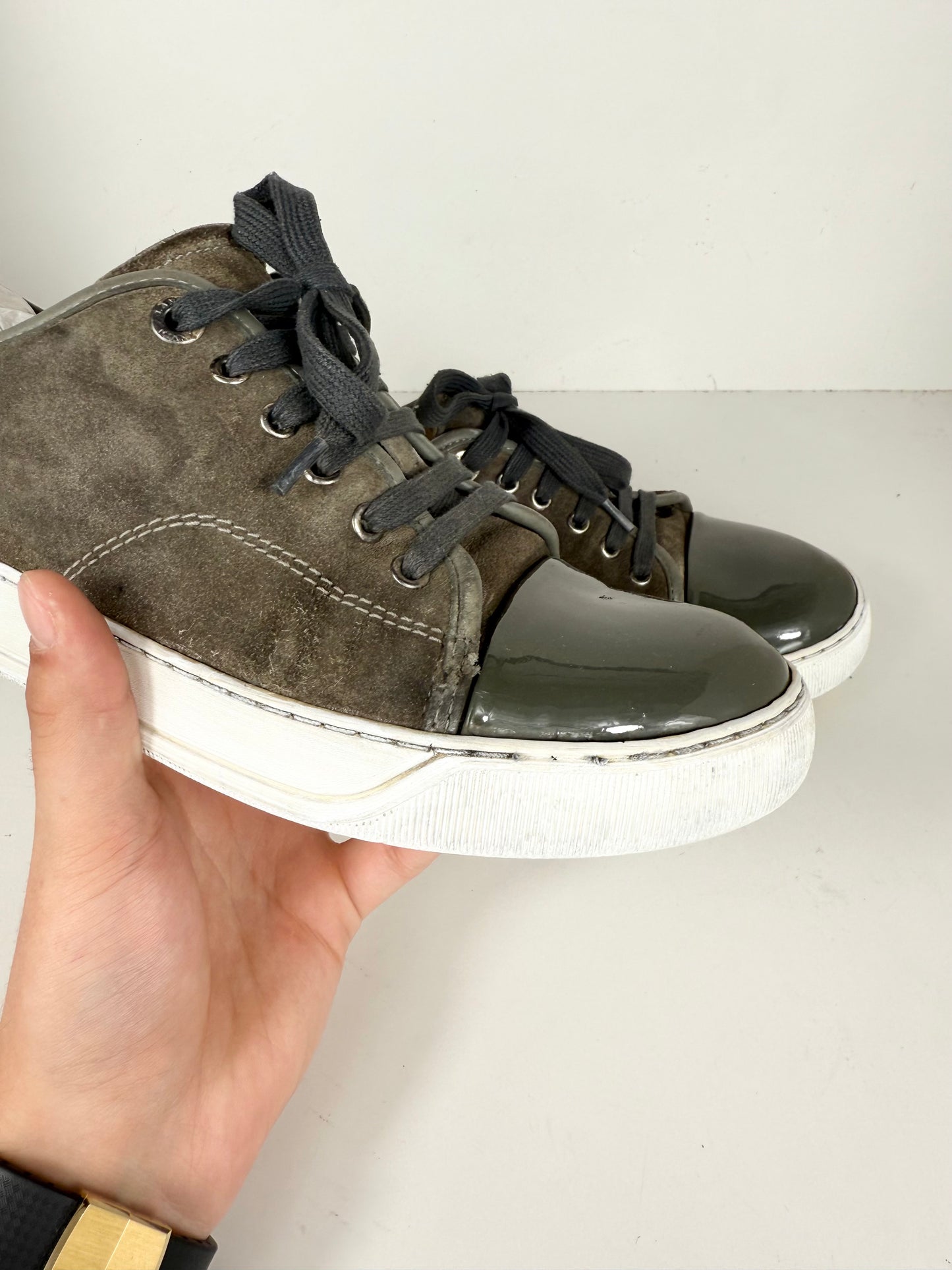 Lanvin Patent Cap Toe Sneaker
